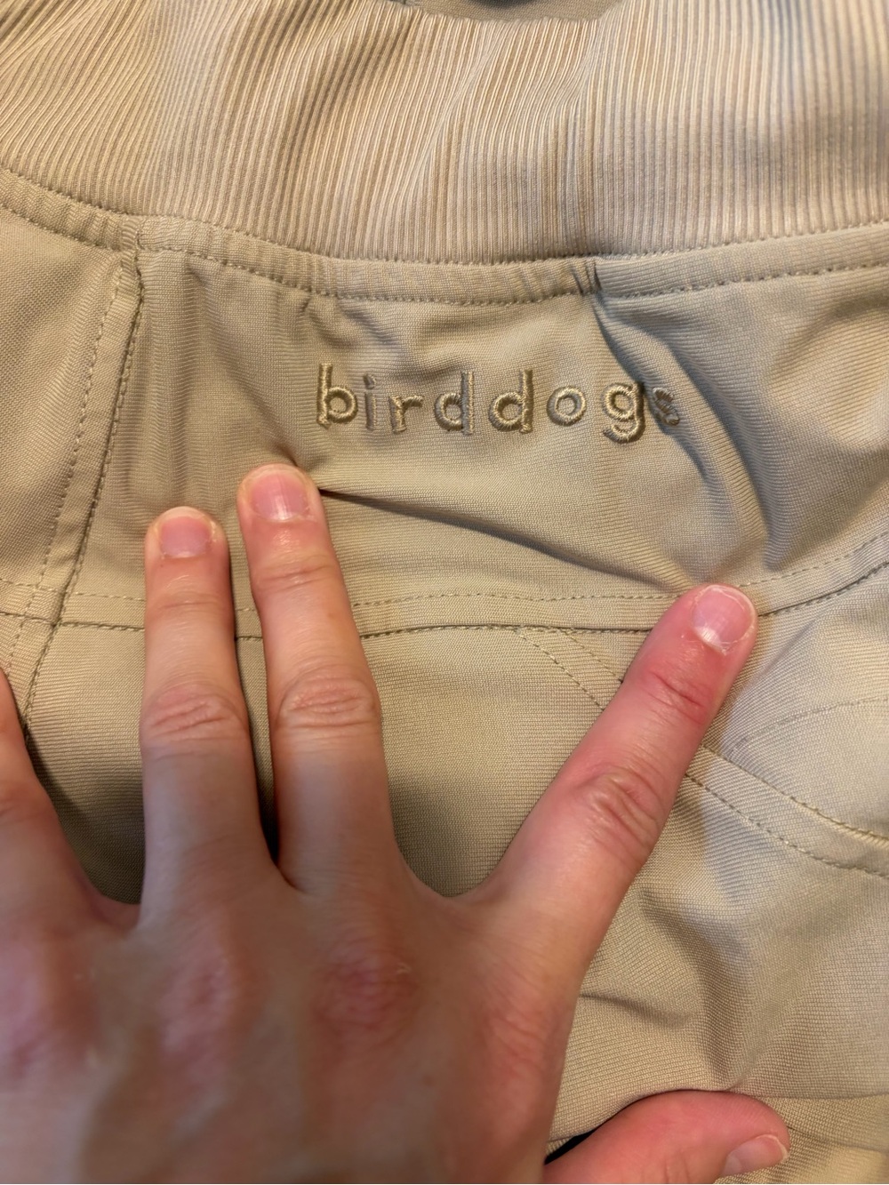 Birddogs Boom For Your Boomstick Jogger Pants Mens XL Tan Stretch Lined - Picture 3 of 6